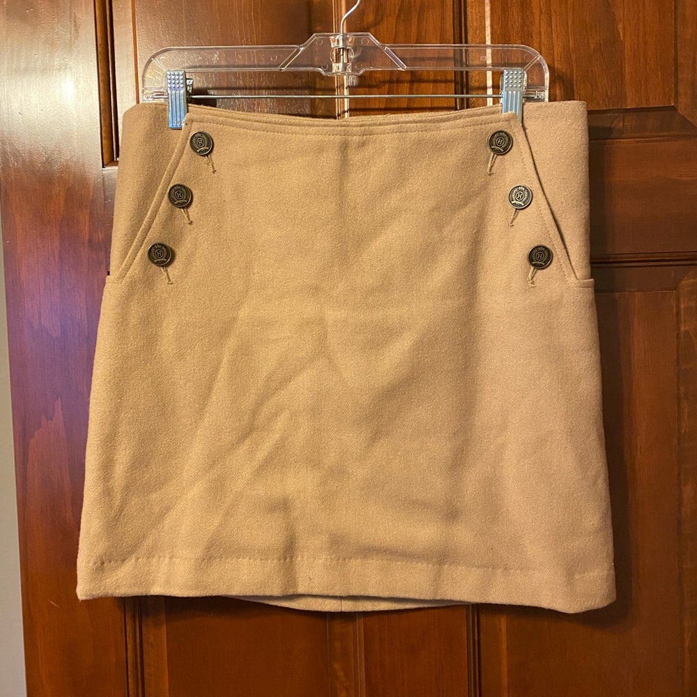 Tommy Hilfiger, Button Mini Skirt, Camel/Beige/Tan, Size 4